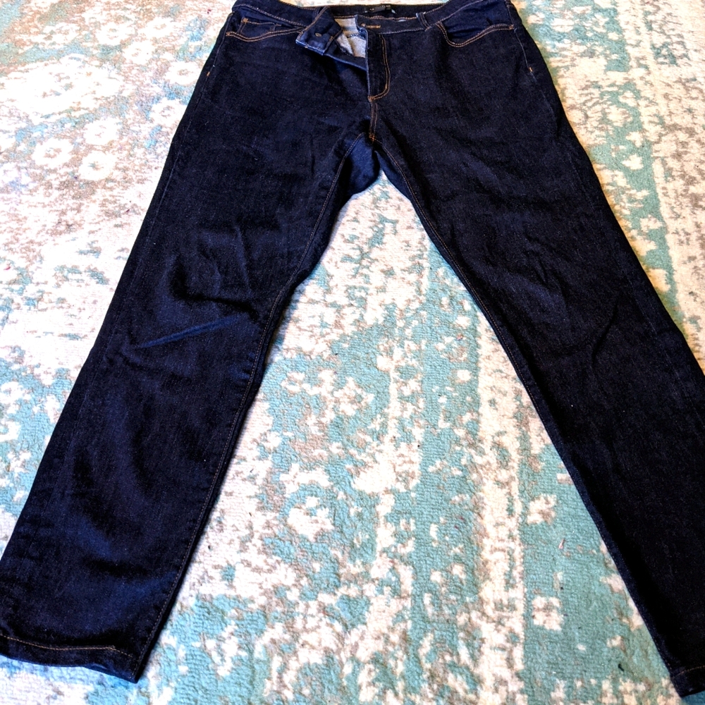 Ann Taylor Curvy Fit Ankle Skinny Jeans Dark
